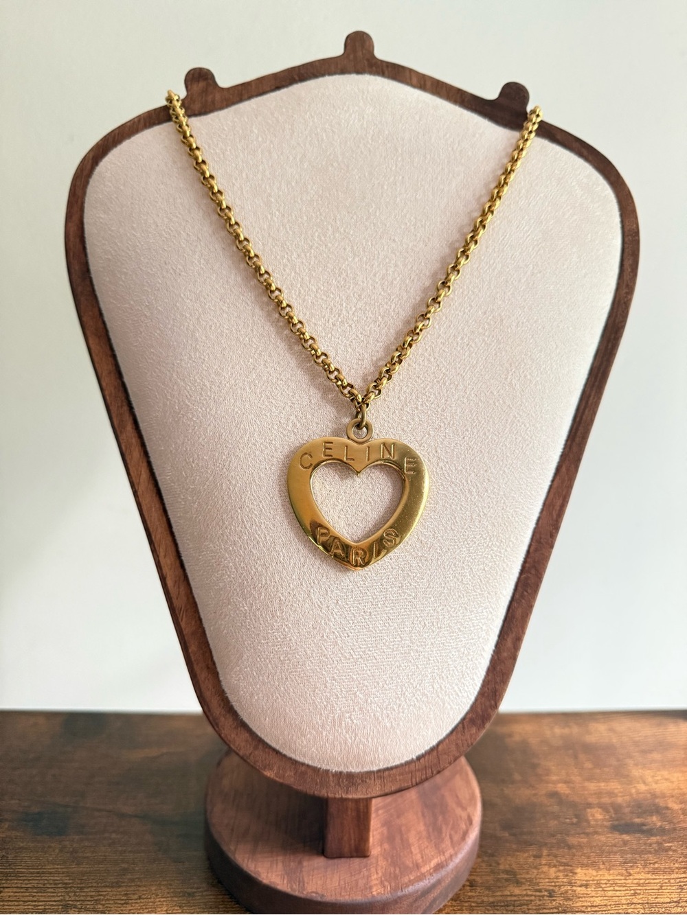 Celine Paris Heart Pendant Necklace